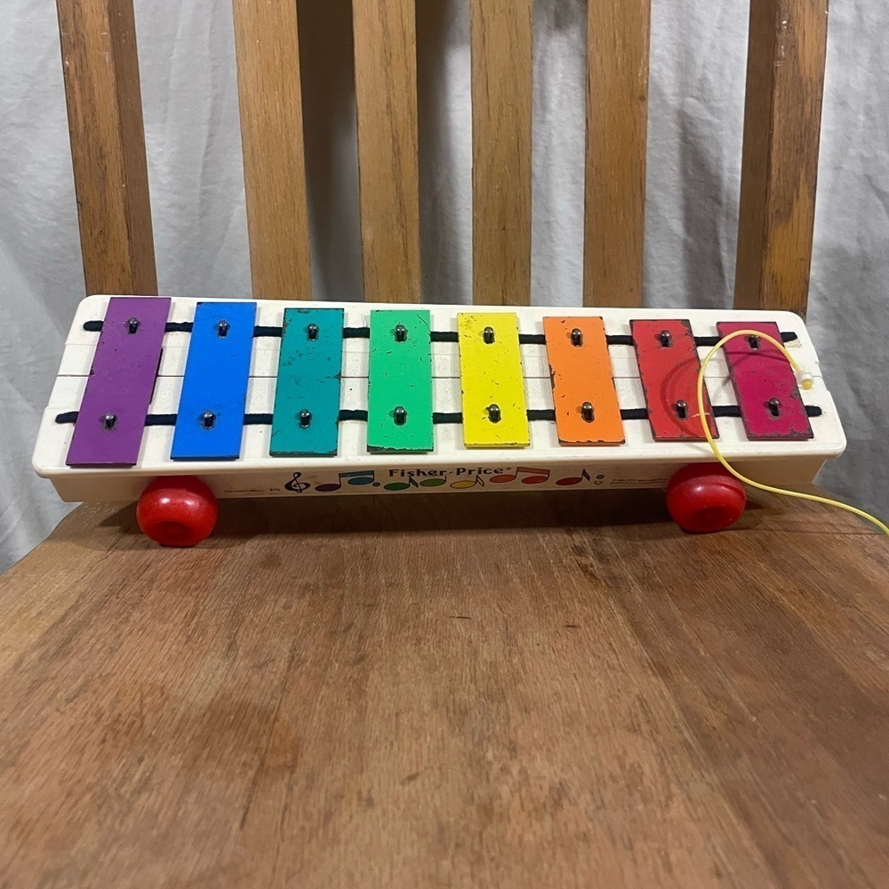 Fisher-Price Red and Orange Learning Xylophone Pull Along
